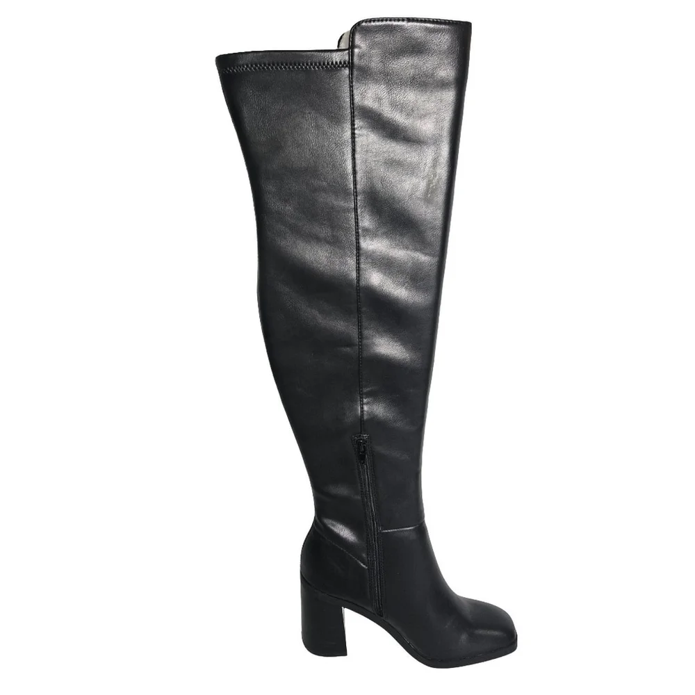 Dolce Vita Finnegan Over The Knee Equestrian Boots Black Block Heel 7 Riding NIB